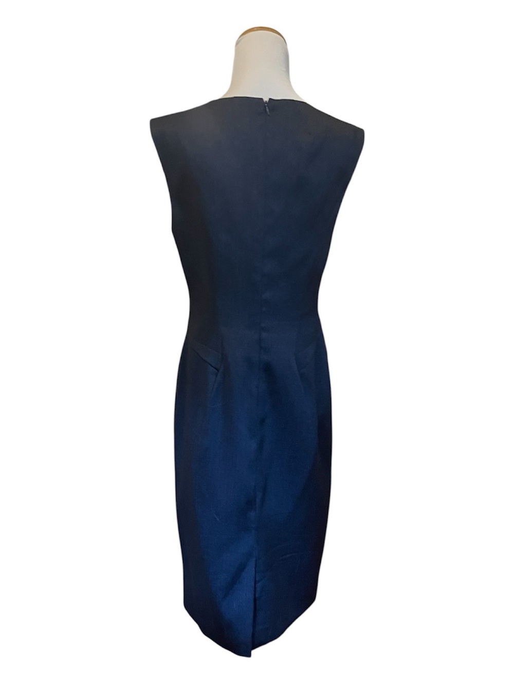 Anne Klein Navy Sleeveless Midi Sheath Dress - Picture 3 of 5